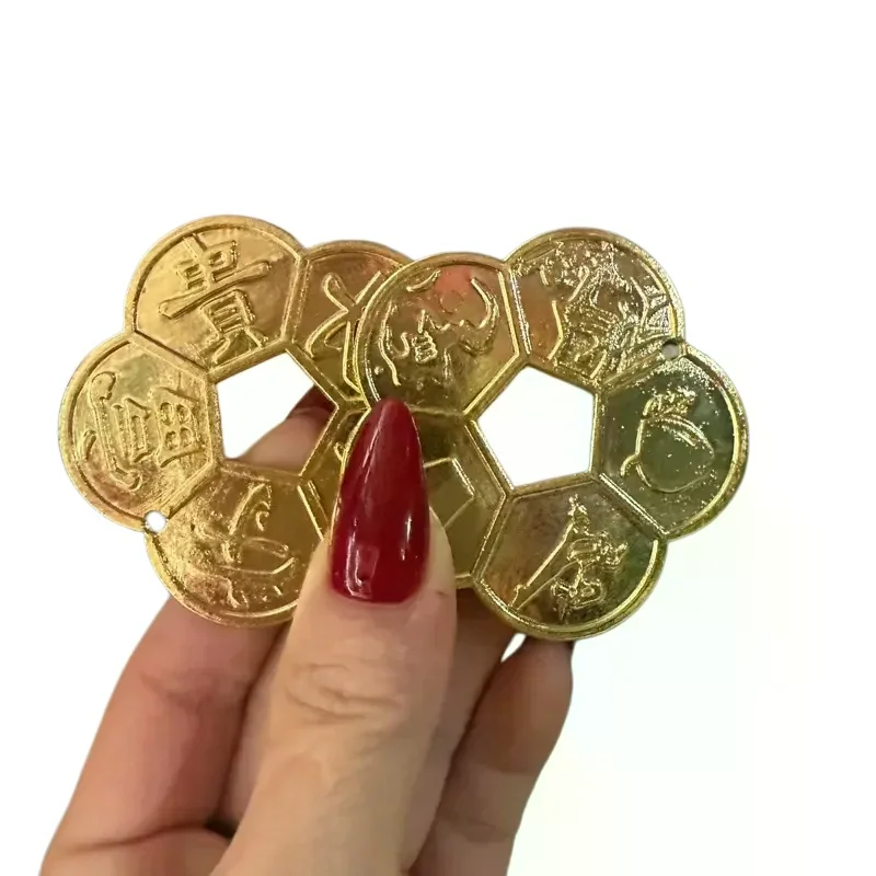 Old Ancient Long Life Wealth Guarantee Copper Coin Chinese Feng Shui Lucky Coins Enhancement Collection Gift Home Decor 1Pcs
