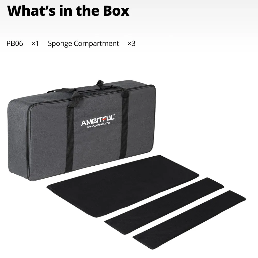 AMBITFUL new PB-06 Portable Carry Bag Studio Flash Light & Trépied Light Stand Carry Bag for Photography Studio Flash Bag Analyste