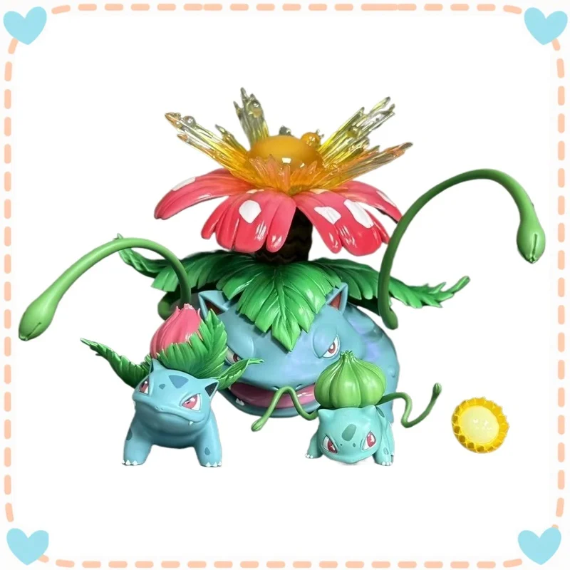 

Full Painted Bulbasaur Ivysaur Venusaur Evolution Set Anime Model Trendy Toy Display Figure - New Upgrade Collectible Gift Toy