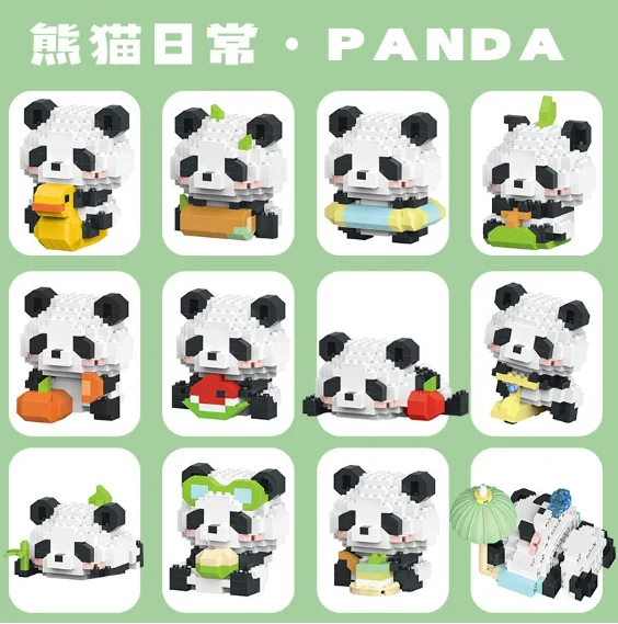 

Panda Mini Building Blocks Set - Animal Model Construction Toy, DIY Assembly Bricks for Kids, Boys Girls Birthday Gifts
