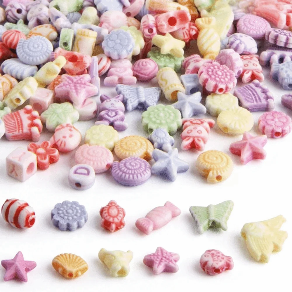700Pcs DIY Crafts Alphabet Beads Straight-Hole Mixed Colors Bead Stringing Materials Acrylic Macaron DIY Jewelry Beads Necklaces