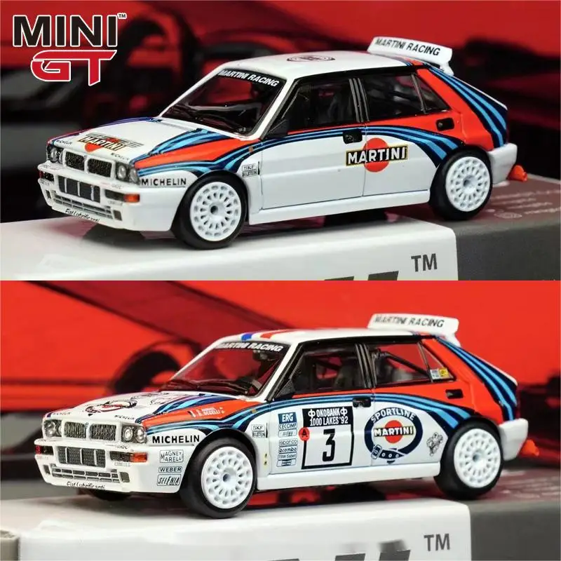 

TSM MINI GT #322 1:64 Lancia Delta HF Evo Martini 3 коллекционные модели автомобилей из литого сплава, демонстрационные подарки