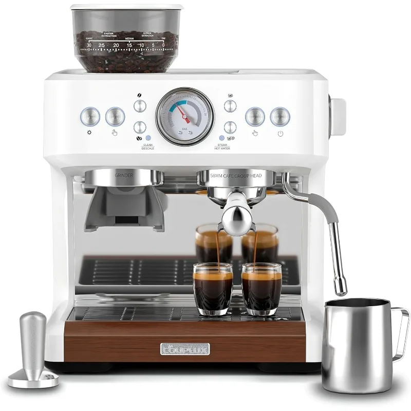 Espresso Machine Grinder,Coffee and Espresso Maker Combo All in One Coffee Machine,20 Bar Cafe Espresso Machine Milk Frother