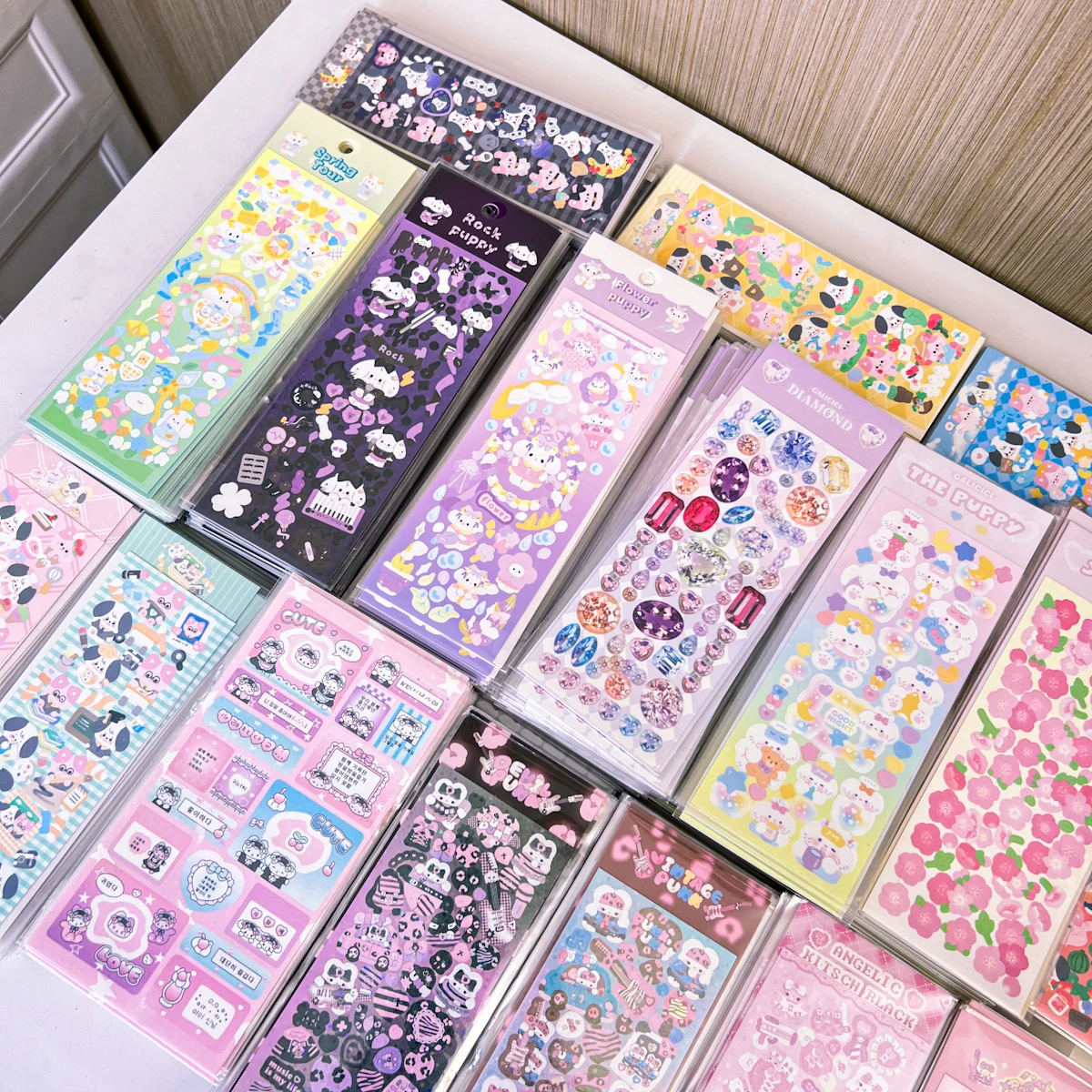 MINKYS New Arrival 4PCS 6PCS 8PCS Full Set Kawaii Photocards Decorative Stickers DIY Scrapbook Stickers Confetti Sticker