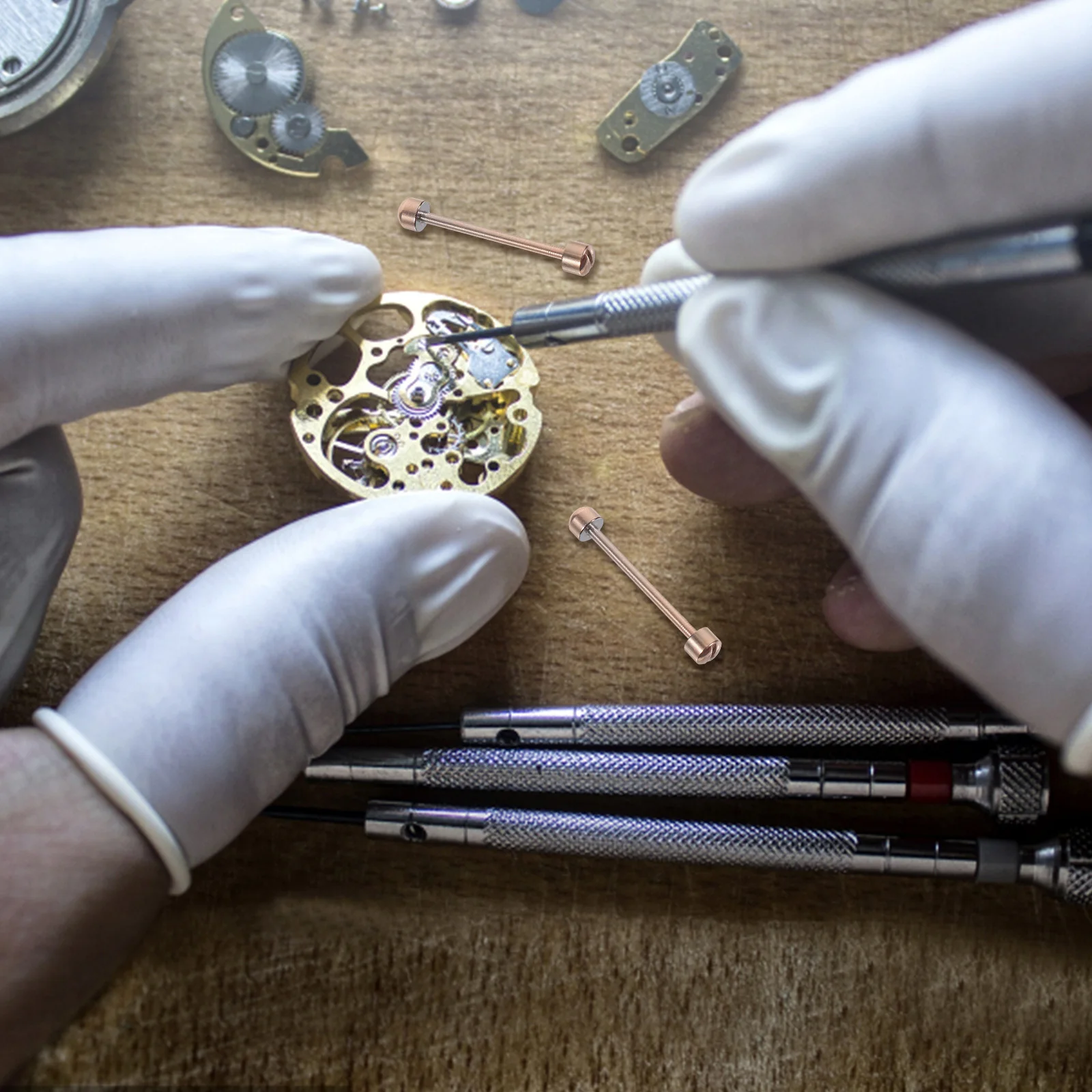Biella per tubo dell'orologio da 2 pezzi, diametro interno 18 mm, oro rosa, facile installazione per strumento professionale di riparazione del cinturino dell'orologio