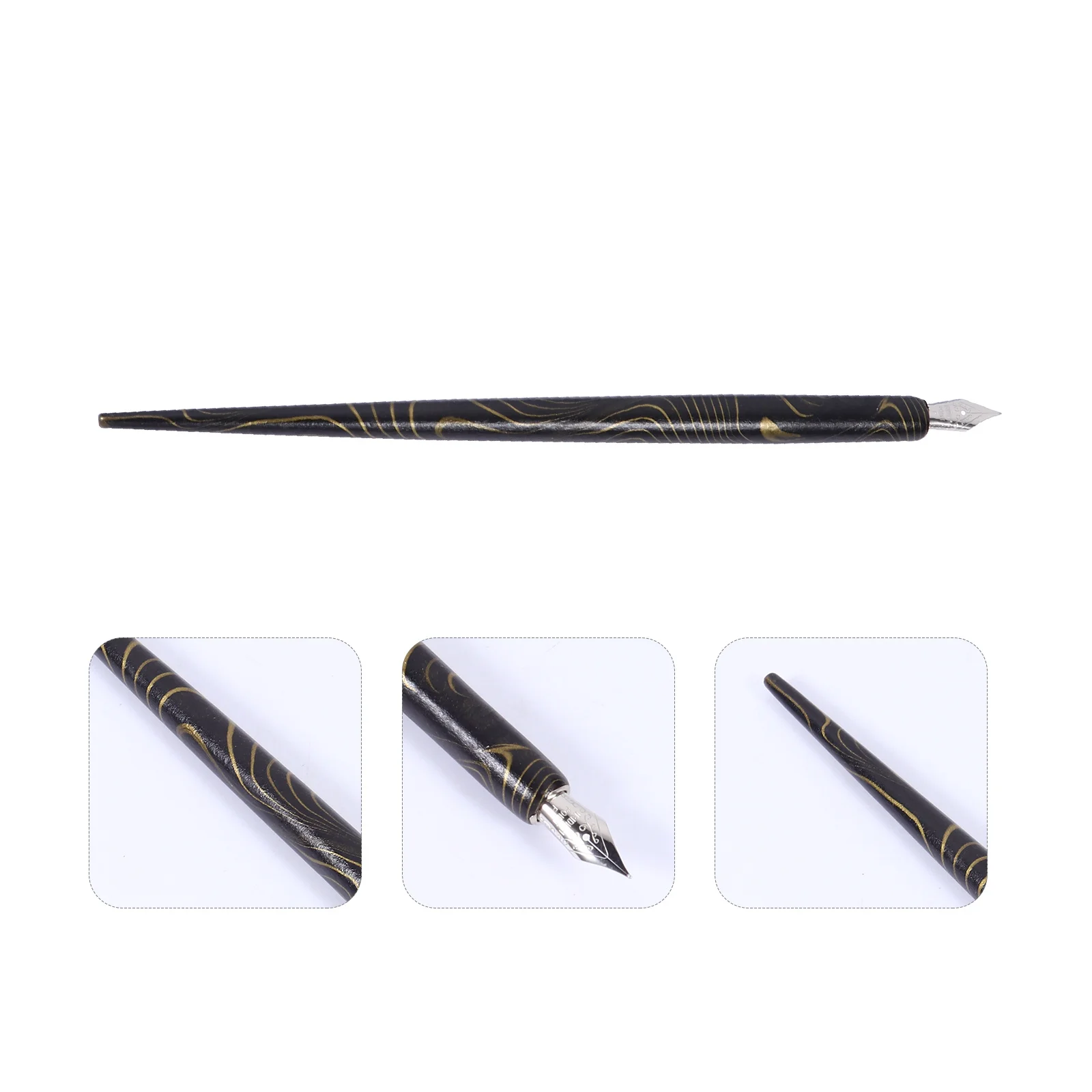1Set Wood Handle Dip Pen Set Student Practice Calligraphy Drawing Writing Painting School Stationery Kit Adult Kids