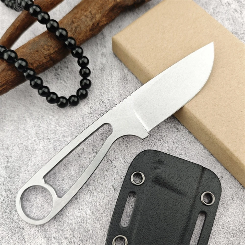 8Cr13mov Handle Hunting Fixed Blade Knife Neck Knife with Kydex Sheath Outdoor Camping EDC Tool