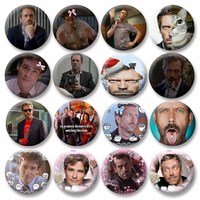 TV Show House MD Enamel Pin Badge on Backpack Clothes Accessories Tinplate Round Brooch Funny Custom Jewelry Gifts for Friend