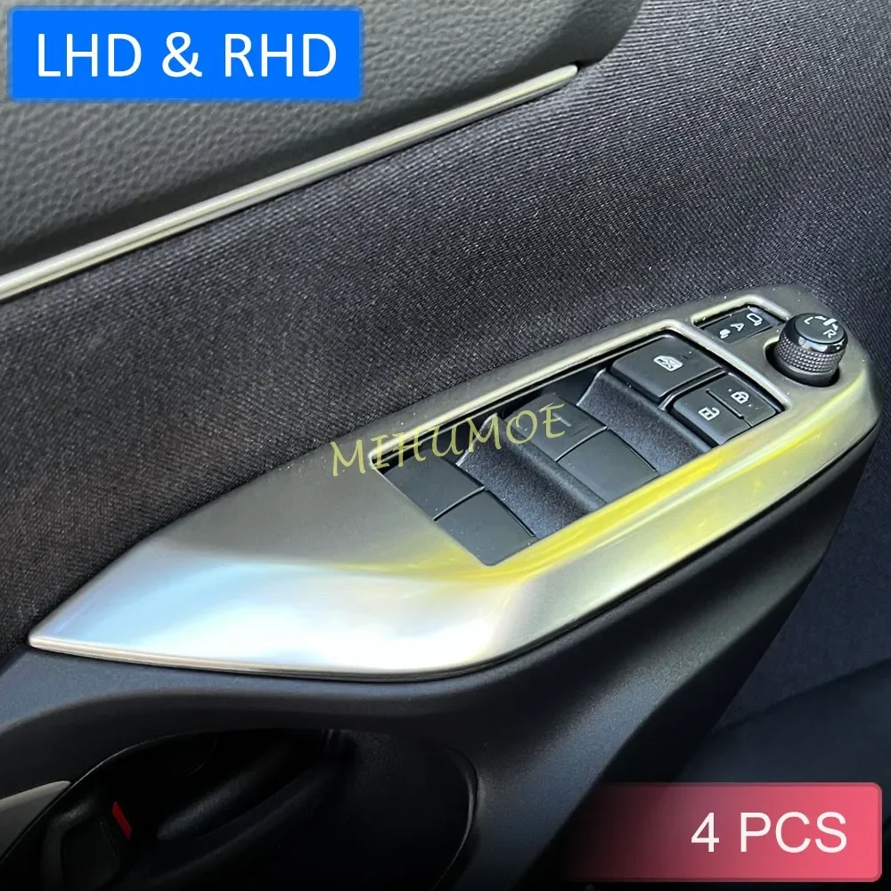 Pokrywa panelu przełącznika szyby drzwi wewnętrznych ze stali nierdzewnej do Toyota Yaris / Yaris Cross 2020 2021 2022 2023 2024 2025