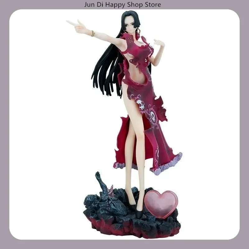 Una pieza Boa Hancock 30cm PVC Pose de pie figura de Anime modelo estatua con Base decoración de escritorio regalo