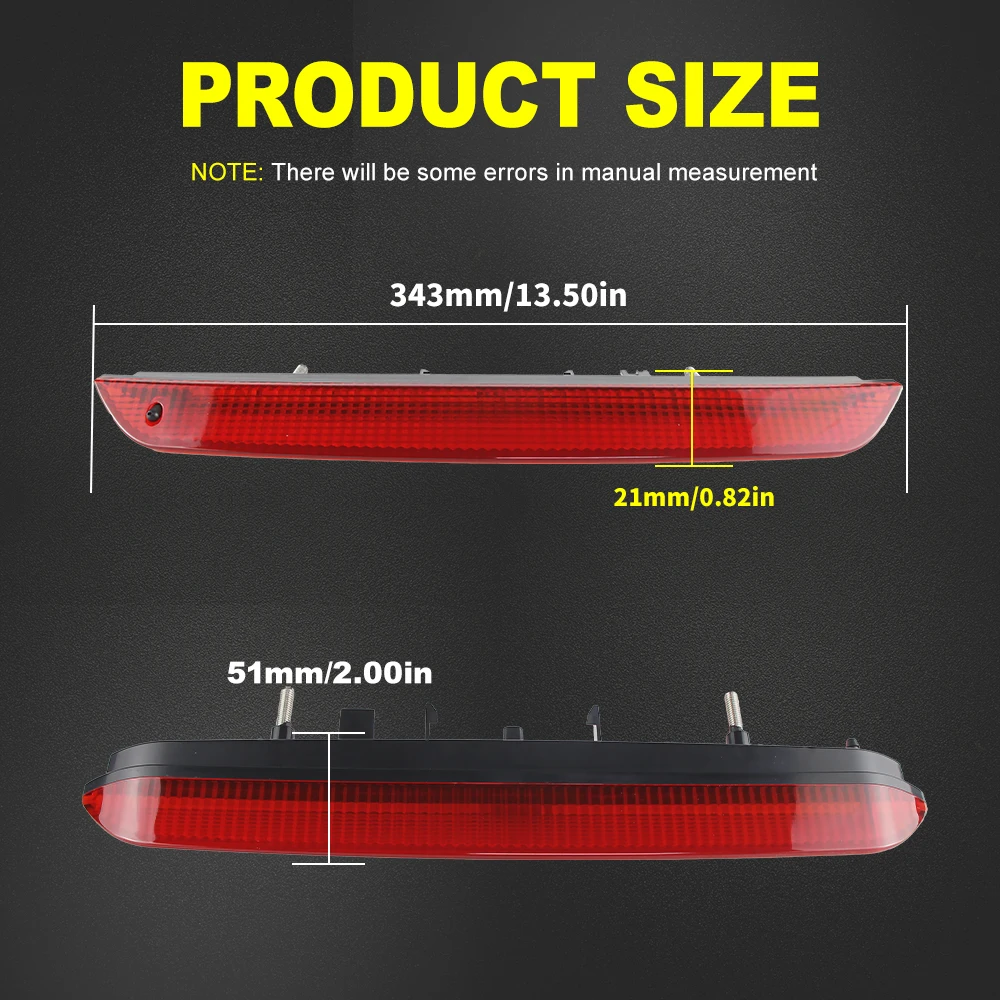 1PC Auto High Mount Brake Light Red Superbright LED Third Brake Light for Opel Grandland X 2017 AIR199 Peugeot 2008 308 Citroen