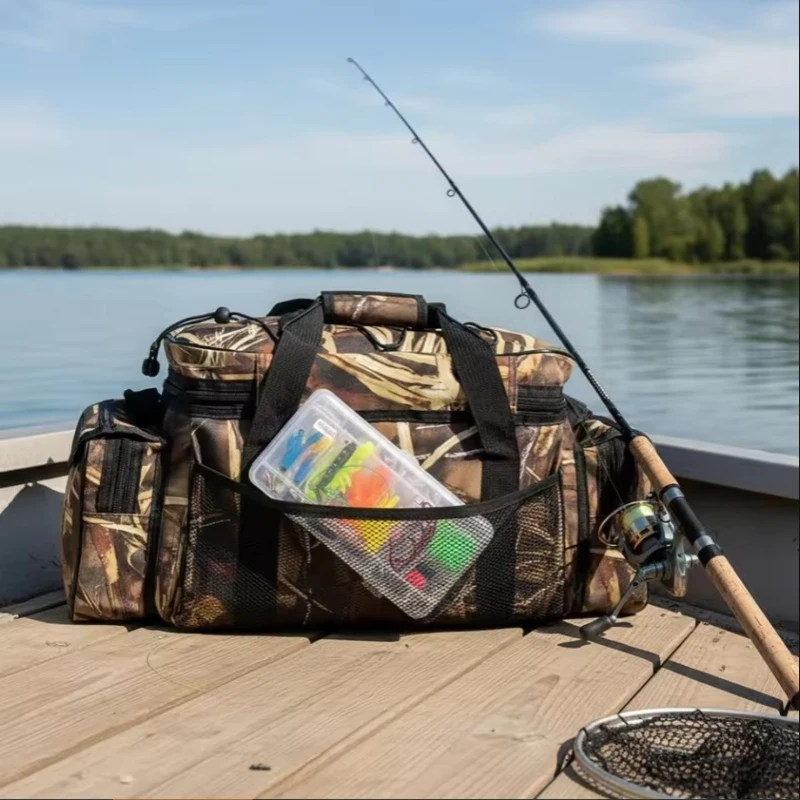 

Вместительная рыболовная сумка, водонепроницаемая, многофункциональная, поясная сумка для приманок, уличная наплечная сумка для карповой ловли
