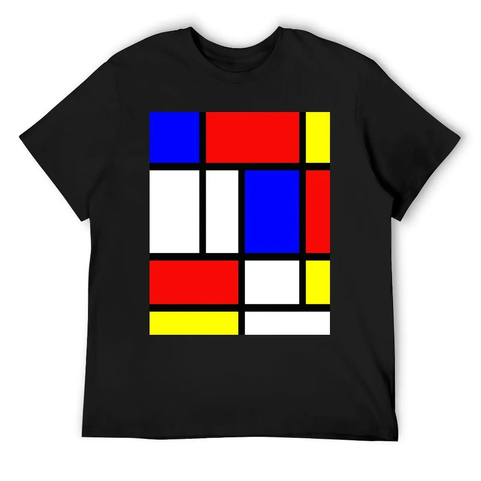 Piet Mondrian Composition 2 Color Block with Red Yellow and Blue T-Shirt anime figures man t shirt men clothes