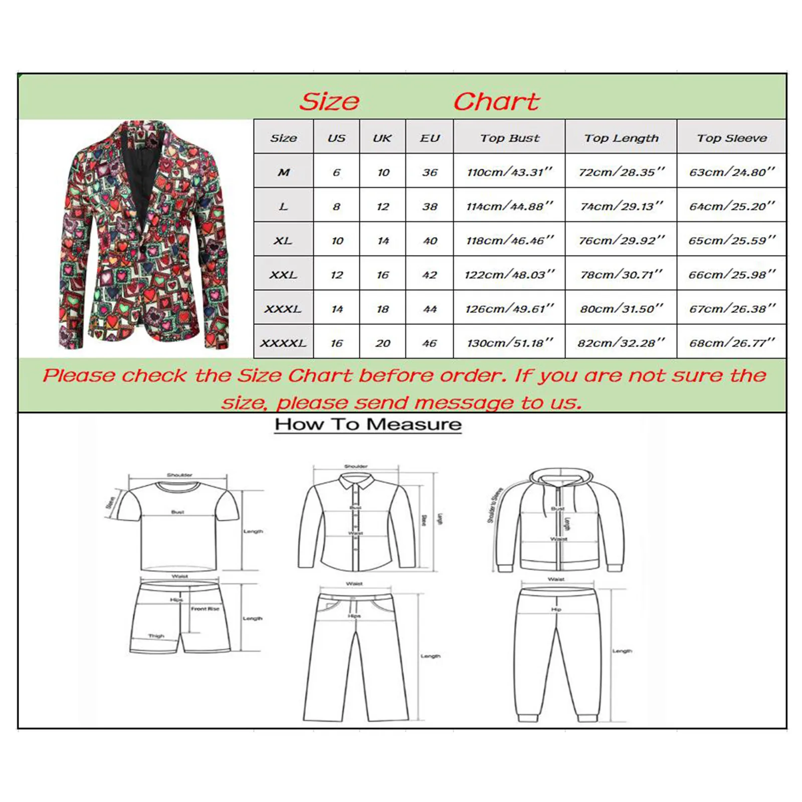 Men\'s Valentines Suit Jackets Heart Print Slim Fit Blazer Spring Autumn Prom Business Casual Blazers Party Dress Male Suits Tops