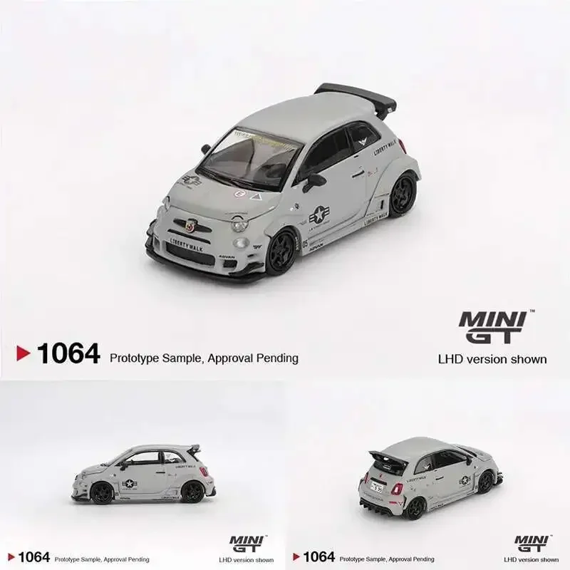 

PreSale MINIGT 1064 1:64 LBWK Abarth 595 LB WORKS Abas Works Fighters Diecast Car Model Collection Toys