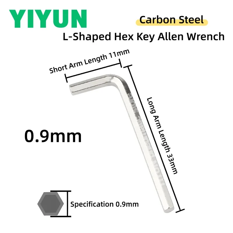 2-20pcs Carbon Steel L-Shaped Hex Key Allen Wrench 0.9-12mm Metric Hexagonal Spanner Screwdriver Kit for Repairing & Fastening