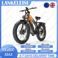 LANKELEISI MG800 MAX 2000W Dual Motor E-Bike, 48V20Ah Battery, 130km Max Range, 48km/h Speed, 26\