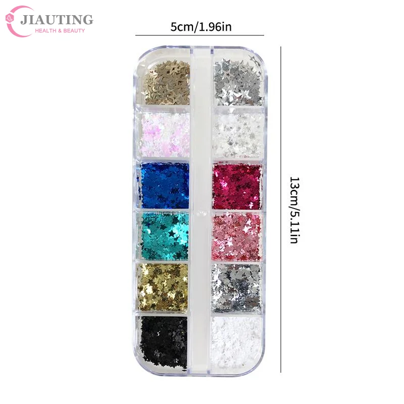 Star Sequin Mixed Five-pointed Star Wave Point Colorful Laser Nail Glitter Nail Art Charm Decoration DIY Manicure Accessories