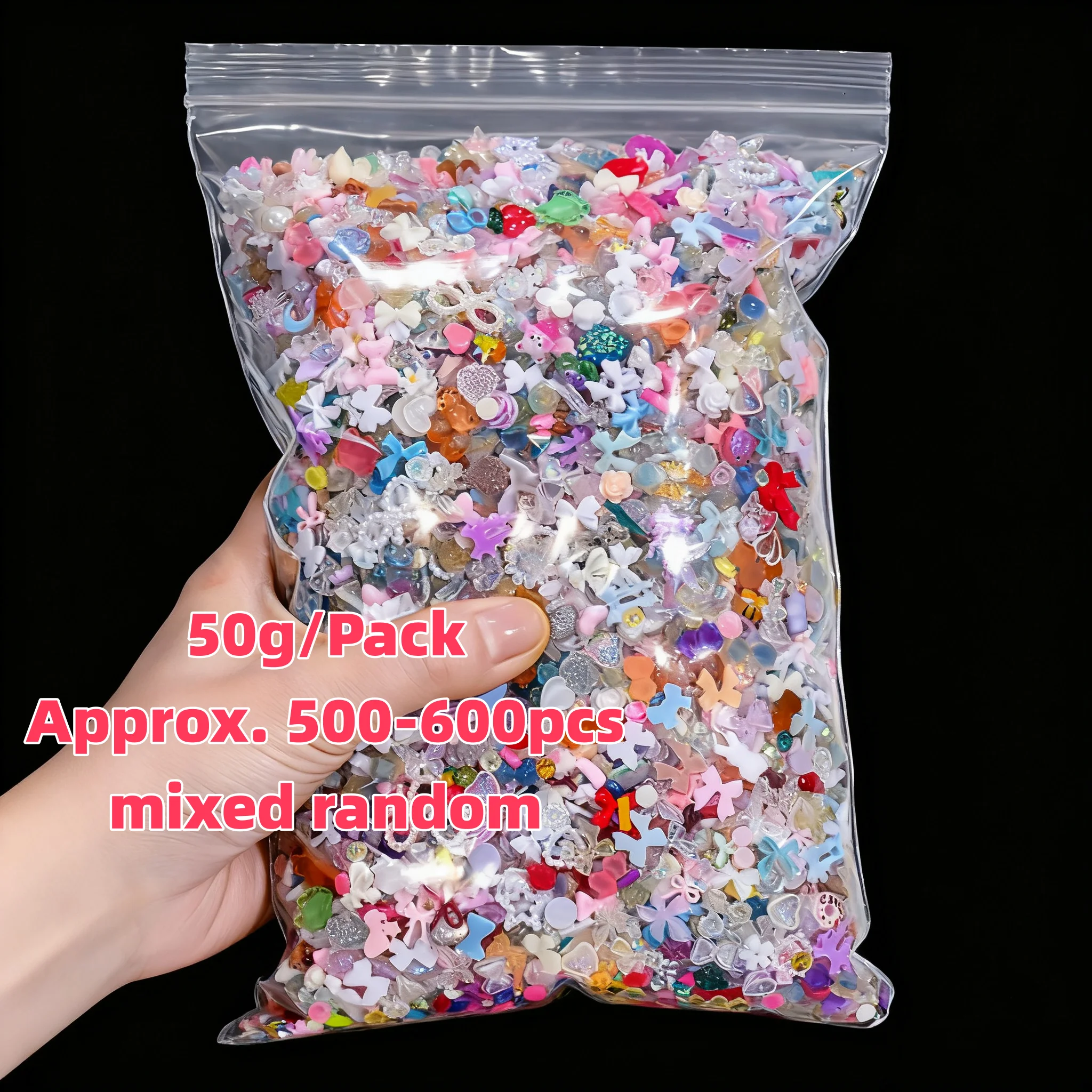 50 جرام/الحقيبة 500-600 قطعة فيونكات راتينج عشوائية/زهور مسمار الفن سحر ثلاثية الأبعاد كاميليا مختلطة/Bowknot/اللؤلؤ مسمار الديكور Craft بها بنفسك الحرفية مانيكير