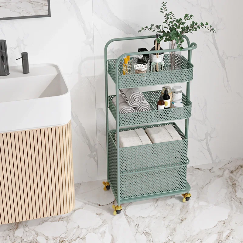 Nordic Storage Rolling Cart Modern Iron Art Drawers Multilayer Salon Trolley Cosmetic Salon Furniture Carrinho Multiuso FYST