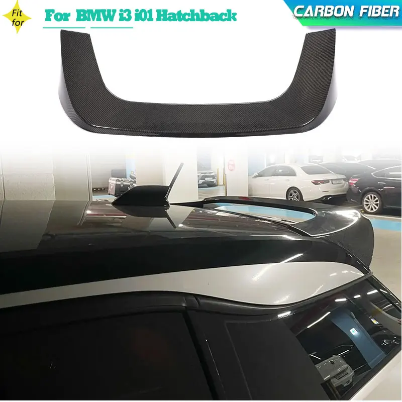 Carbon Fiber Car Rear Roof Spoiler Wings for BMW i3 i01 Hatchback 4-Door 2014-2020 Rear Spoiler Roof Wing Lip Body Kit FRP