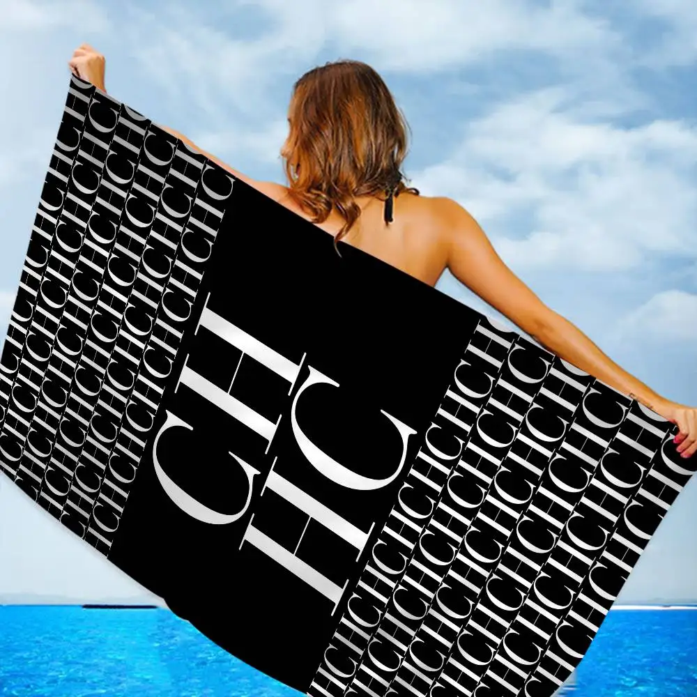 C-CarolinaS Fashion H-HerreraS Microfiber Printed Beach Towel Mountain Climbing Yoga Beach Swimming Running Absorbent Soft Towel
