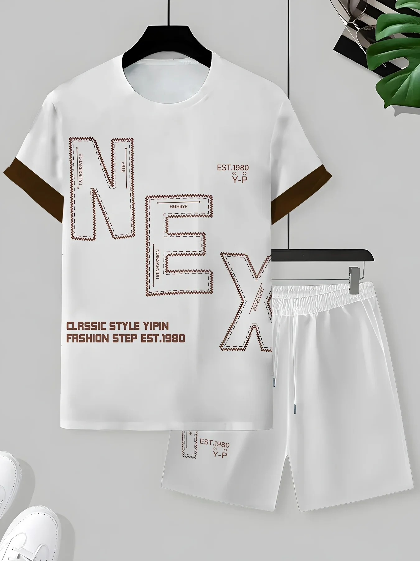 2025 Summer New Men's Pure Cotton Suit Features Casual Fashionable Breathable and Lightweight Outdoor Men's Wear