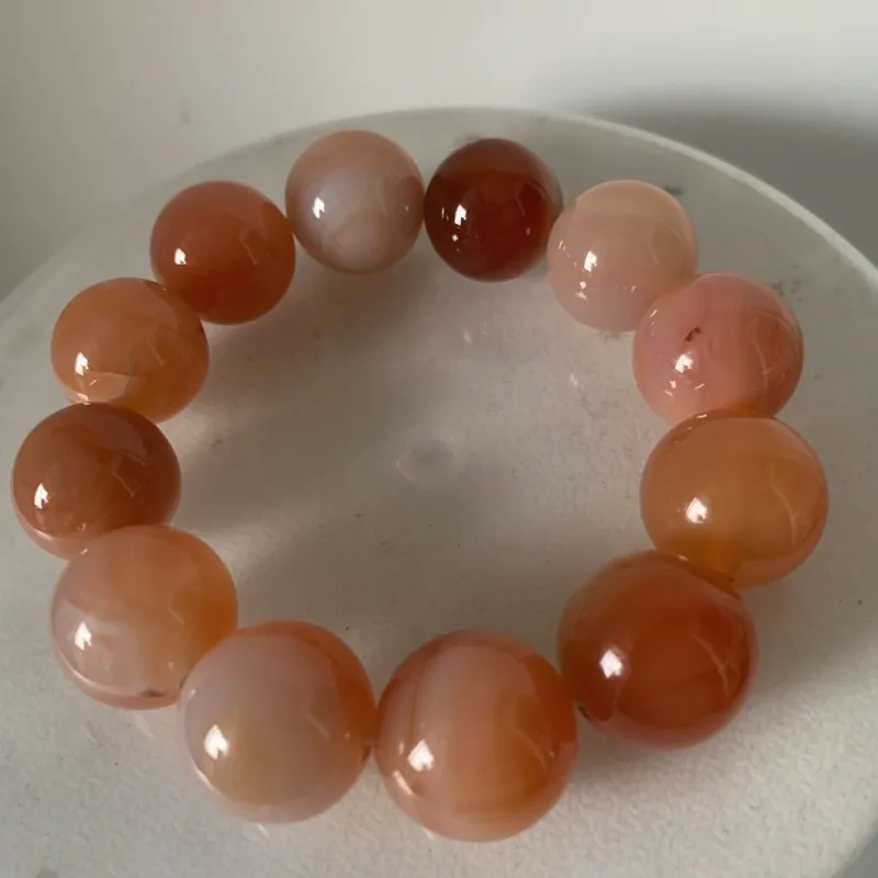 

Браслет из натурального агата, однорядный браслет из бусин для мужчин и женщин.