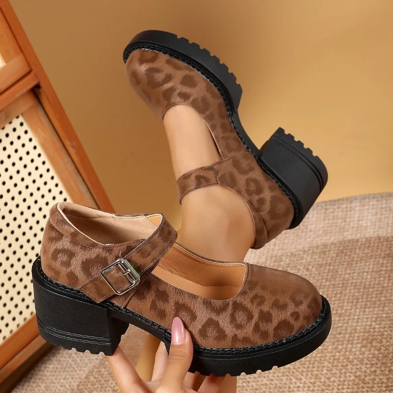 

Women's 2026 New Spring Versatile Slip Shoes with Block Heel