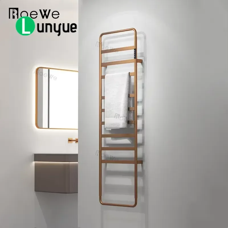 110W Stainless Steel Wall Mounted Electric Towel Warmer Rail Intelligent Control CE SAA Approved Hotel Bathroom Heating Rack