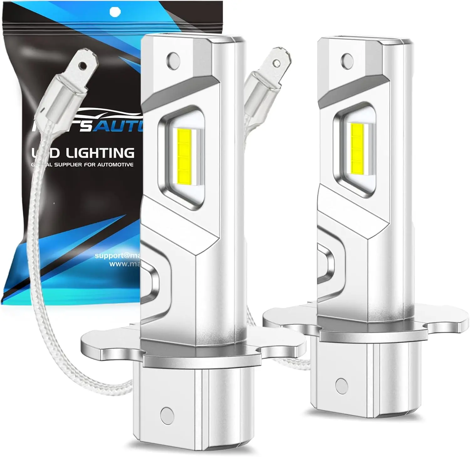 

H3 LED Bulb H3 LED Fog Light Bulb, 6000K White 600% Brightness Strong Penetration, H3ll/H3 Fog Light Bulbs 1:1 Mini Size Fog Lig