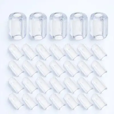 80pcs Alas Kaki Bak Cuci Plastik PVC Pengganti Untuk Dapur, Pelindung Kaki Bak Cuci Kecil, Aksesoris Pengganti