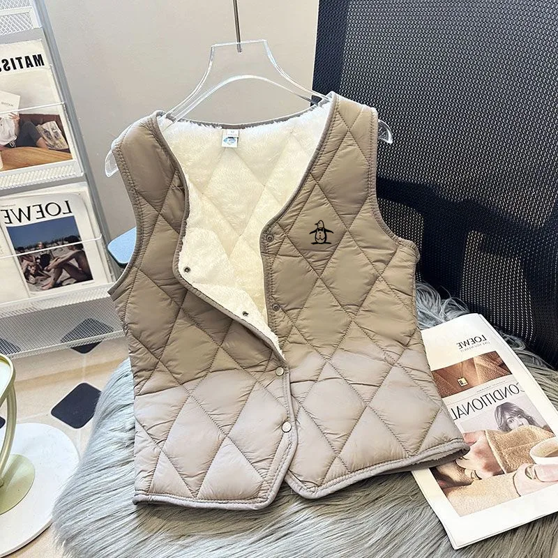 골프용품 Luxury Brand Golf Vest Women Golf Wear 2024 Autumn Winter New Golf Jacket Korean Cold Proof Padded Vest Women Golf Clothing