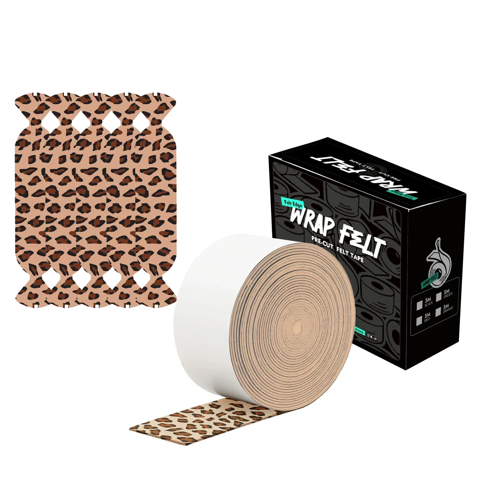 EHDIS Leopard-Print Felt Cloth Edge Squeegee Scraper Window Tints Tool No Scratch Protect Buffer Patch Self Adhesive Felt Edge