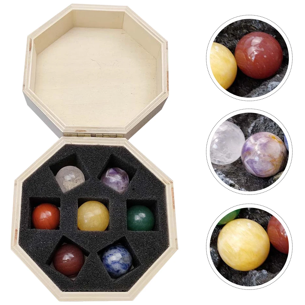 

1 set 1 Set Crystal Stone Sphere Decorative Home Art Craft Polished Natural Stone Ornament Desktop Party Decor Gift For Birthday