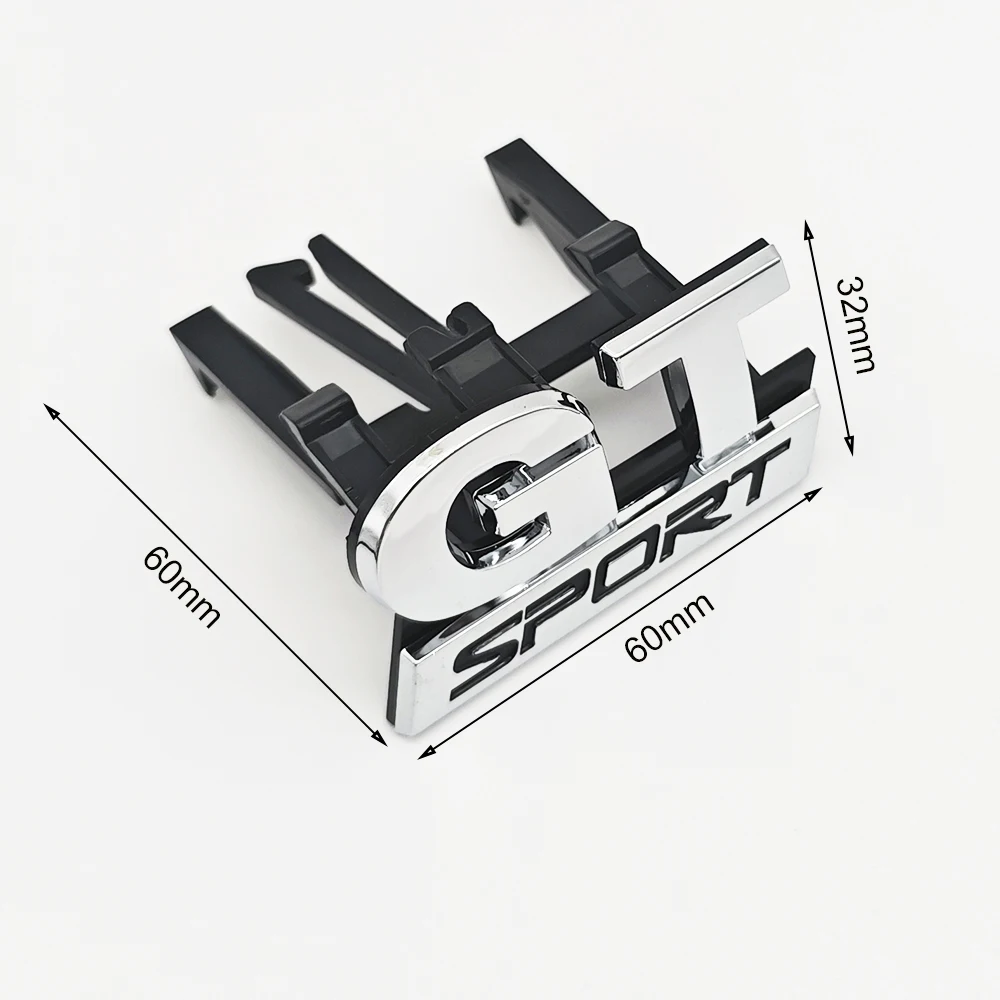 ثلاثية الأبعاد ABS شعار GT الرياضة شعار سيارة الجبهة مصبغة شارة ملصق ل Volkswagen VW بولو جولف 5 6 MK5 باسات B5 توران بورا اكسسوارات #3