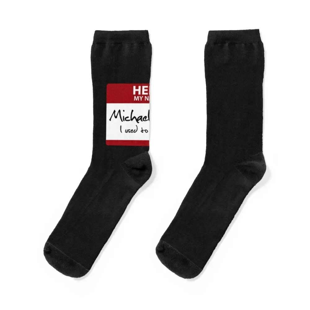

Nametag Parody Burn Notice - My Name Is Michael Westen Essential Socks moving stockings kawaii Novelties Boy Child Socks Women's