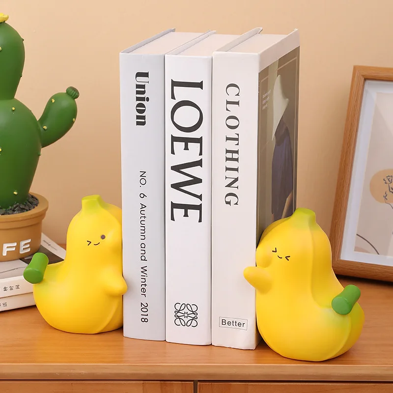 Resin Bookends Support Stand Anti-slip Stable Book Divider Desktop Book Organizer for Home School Study Room Decor Stationery