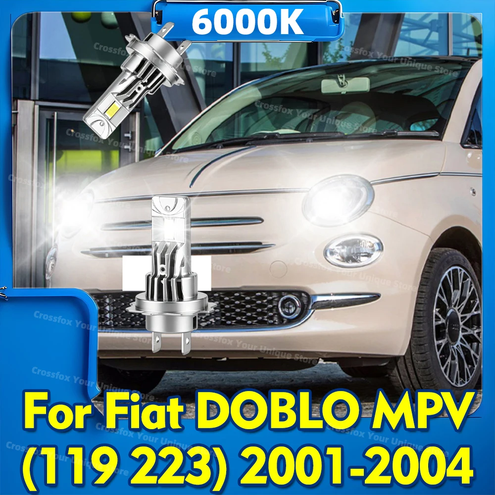 

2Pcs LED H7 Headlights 30000LM Car Head Lamps 12V Bulbs 6000K White For Fiat DOBLO MPV (119 223) 2001 2002 2003 2004 Accessories