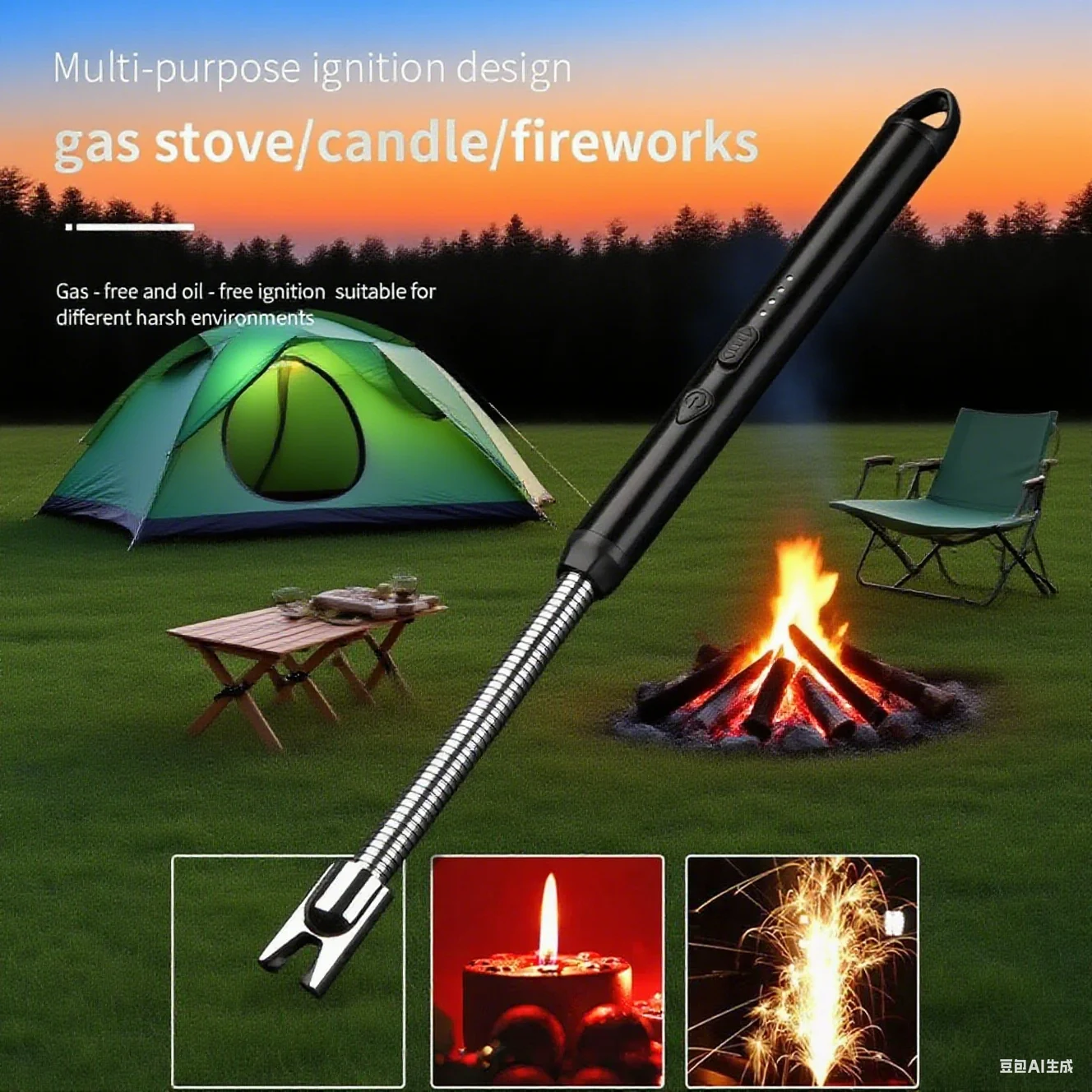 

Household portable storage kitchen lighter windproof flexible arc pulse ignition gun USB electronic lighter Smoke Accessories