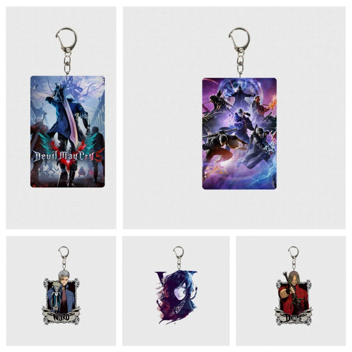 

6CM game devil cry Dante hunter Acrylic Keychain Model Cosplay Characters Ornament Accessories Goods Collection Christmas Gifts