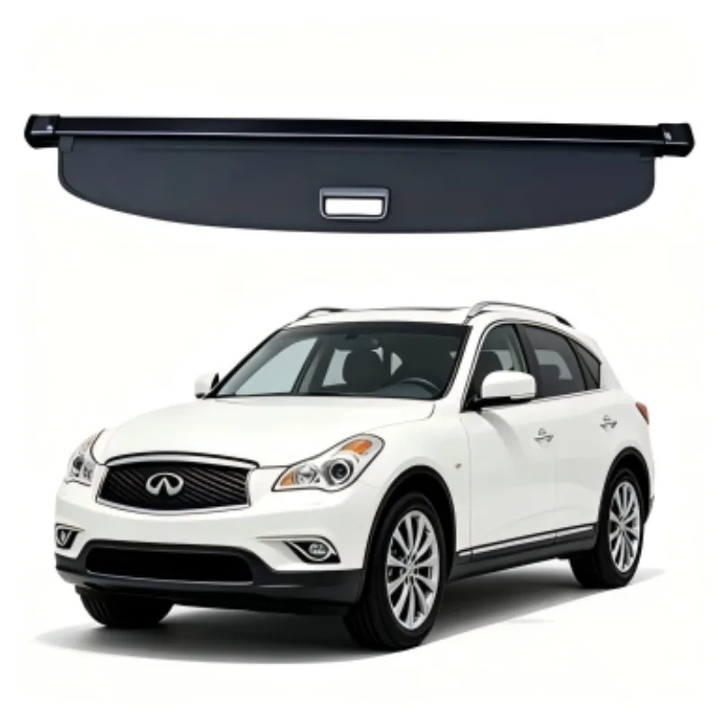 Cargo Cover Trunk Privacy Shade Rear Security Partition Anti-Theft Shield Retractable Organizer for Infiniti QX50 2013-2018