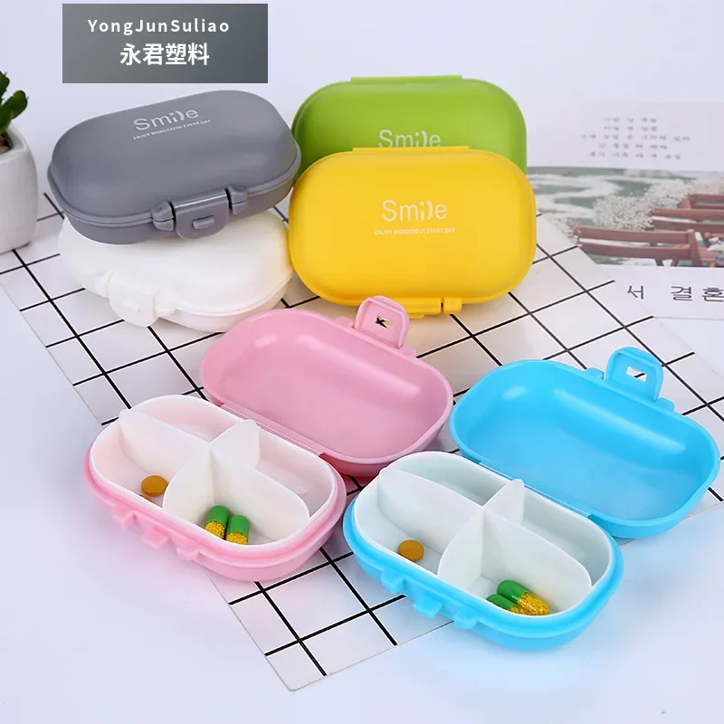 

4 Lattices Pill Box Tablet Pill Case Dispenser Medicine Boxes Dispensing Medical Kit Mini Organizer Case Holder Pill Splitter