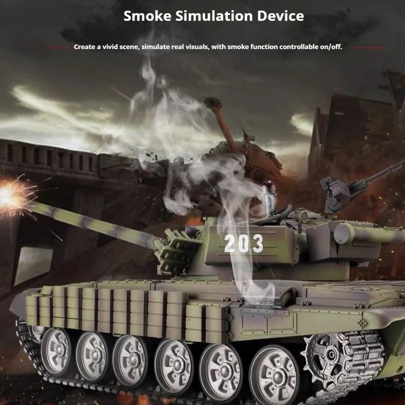 รถถังเฮงหลงบังคับวิทยุ รุ่น T72 ขนาดใหญ่ ตีนตะขาบโลหะ สำหรับขับขี่ออฟโรด ของเล่นเด็กผู้ชาย รถบังคับวิทยุ ดีไซน์เกราะทนทาน สำหรับเป็นของเล่นที่สมบูรณ์แบบ