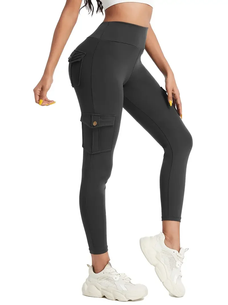 Super Comfortable and Fashionable Multi Pocket Yoga Breathable Sports Pants - Perfect for Running and Fitness Workwear