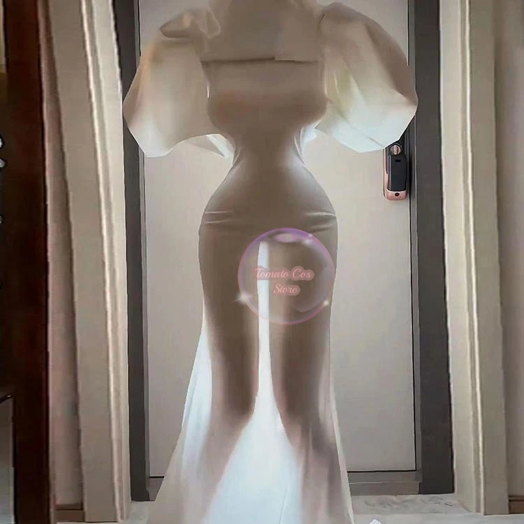 Disfraz de fantasma femenino bonito y Sexy, disfraz de Halloween para asustar la cara, disfraz de grito, vestido elegante para mujer, disfraz de Halloween