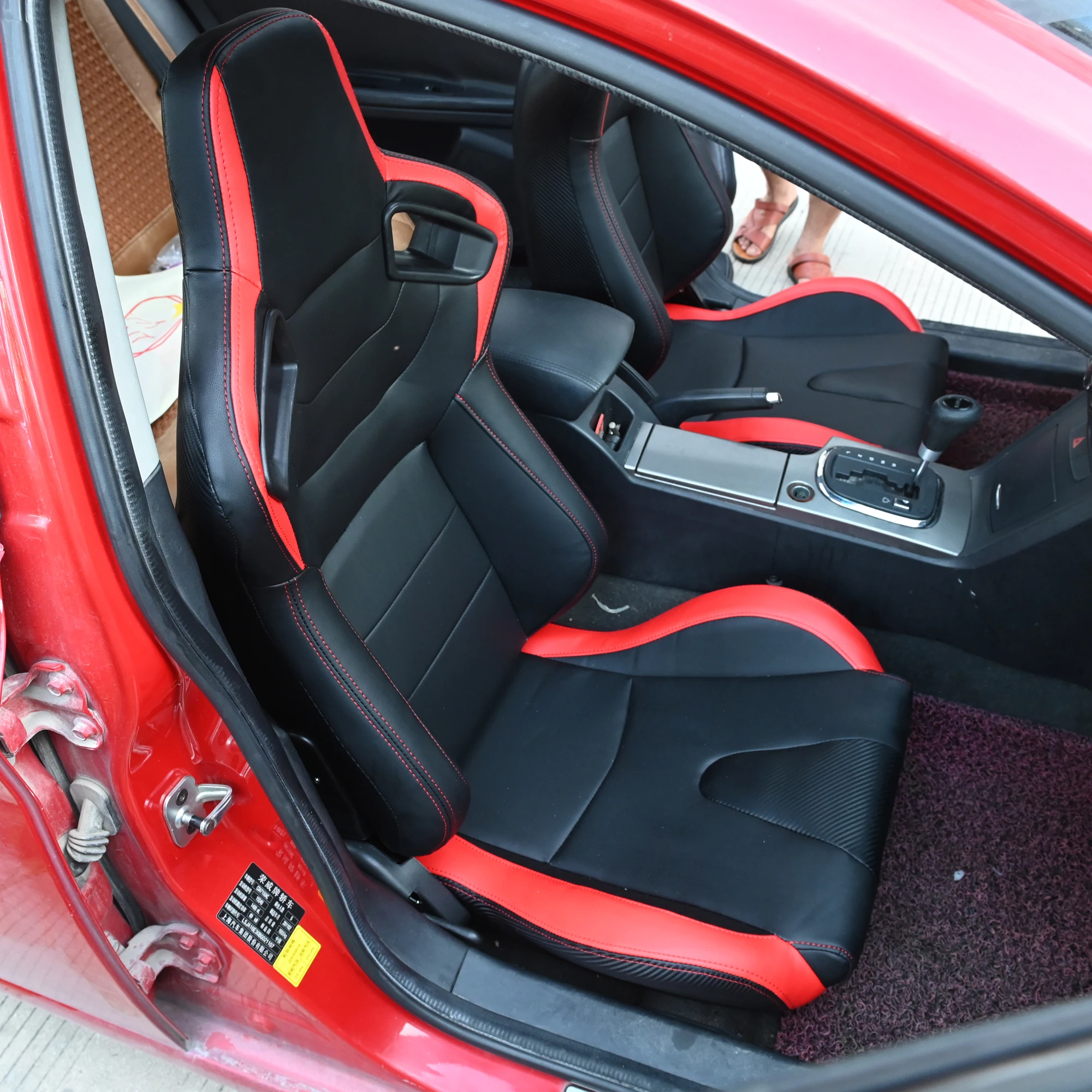 Hot Sell In Stock America Warehouse Universal PVC Leather For Car Using Racing Gaming Bucket Seats With Dual Lock Slider