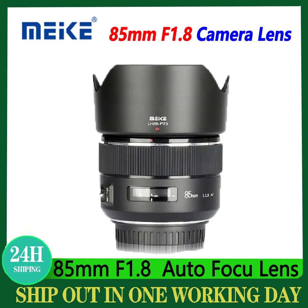 MEKE-عدسة تركيز تلقائي بإطار كامل ، 85 ، F1.8 ، Canon EOS ، 1300D ، 600D ، 200D ، 6D ، 5D ، 1000D ، 1100D ، 500D ، كاميرات سلسلة مثبتة