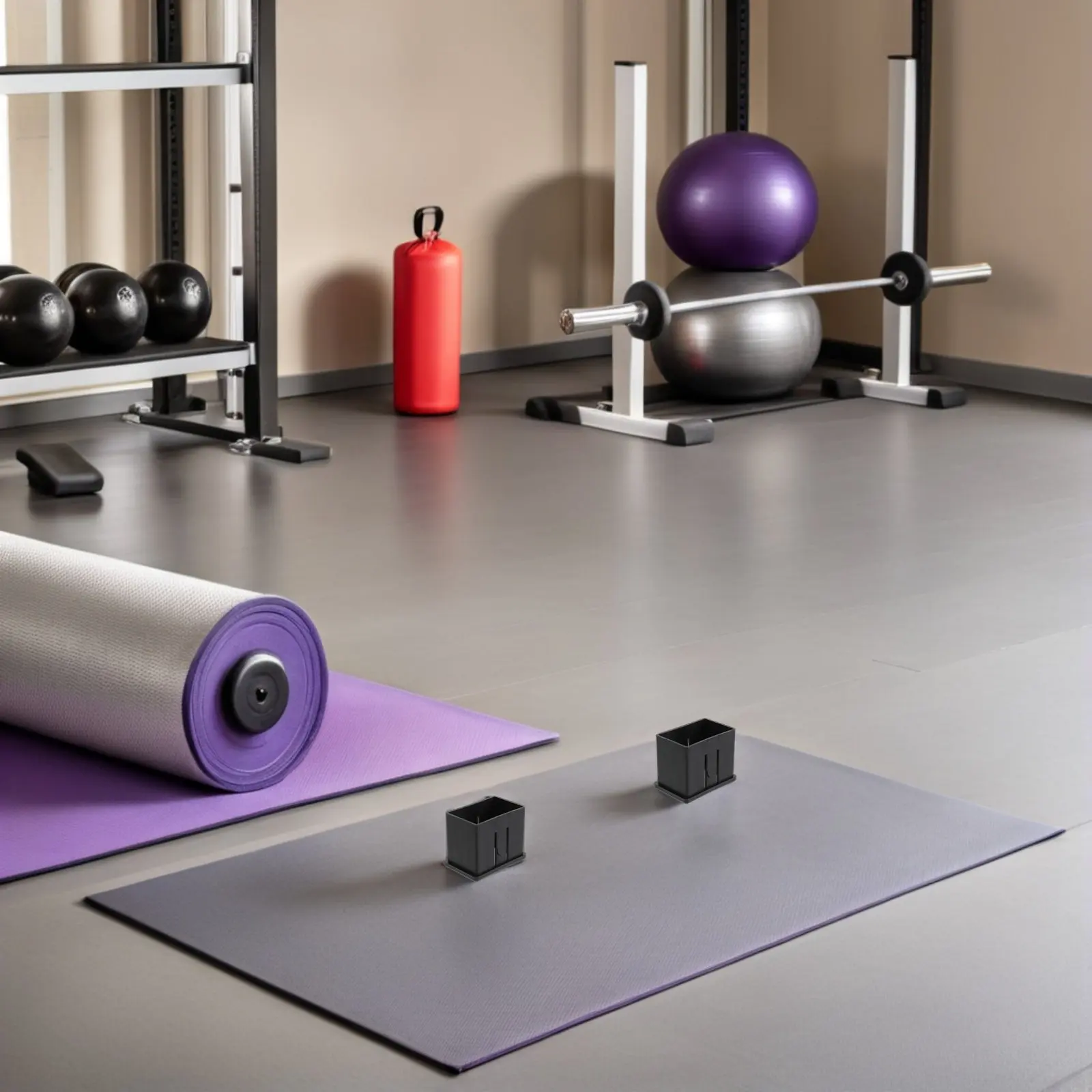 4Pcs Fitness Equipment Square Tube Sleeve Adapter Hollow Plastic Insert 60x40mm to 50x30mm Non Slip Gym Tube Connector
