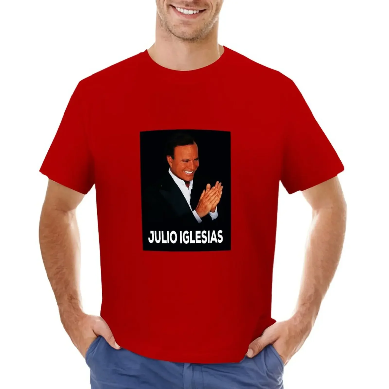 Best art Julio Iglesias music band T-shirt aesthetic clothes customizeds Men's new in tops & tees vintage Informal Outfits